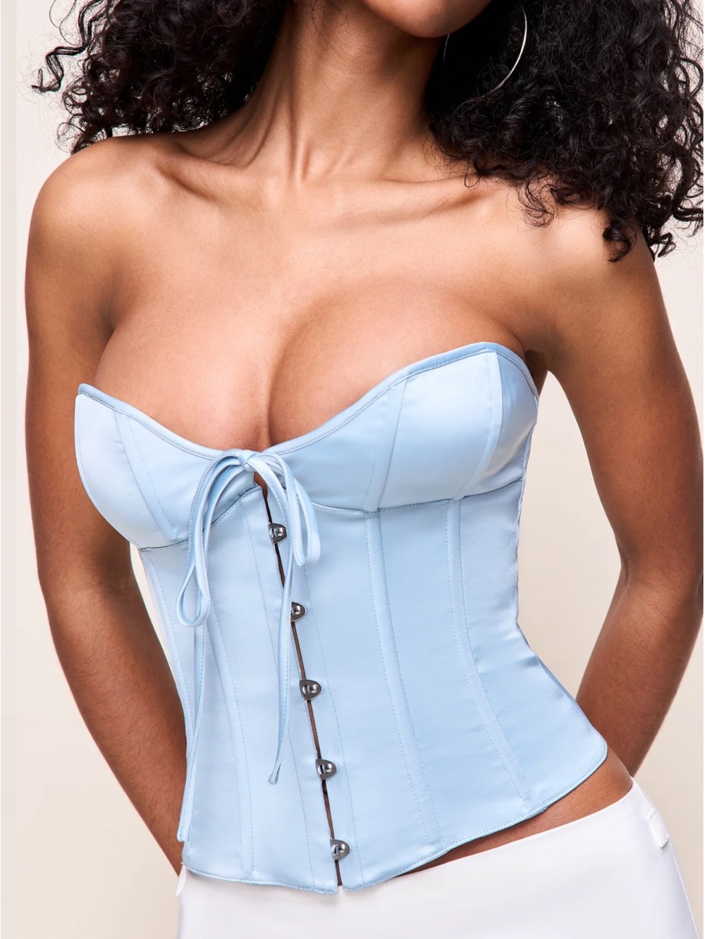 Danielle Guizio Marini Corset In Blue Song Size Small ๐ฉต - Picture 2 of 11